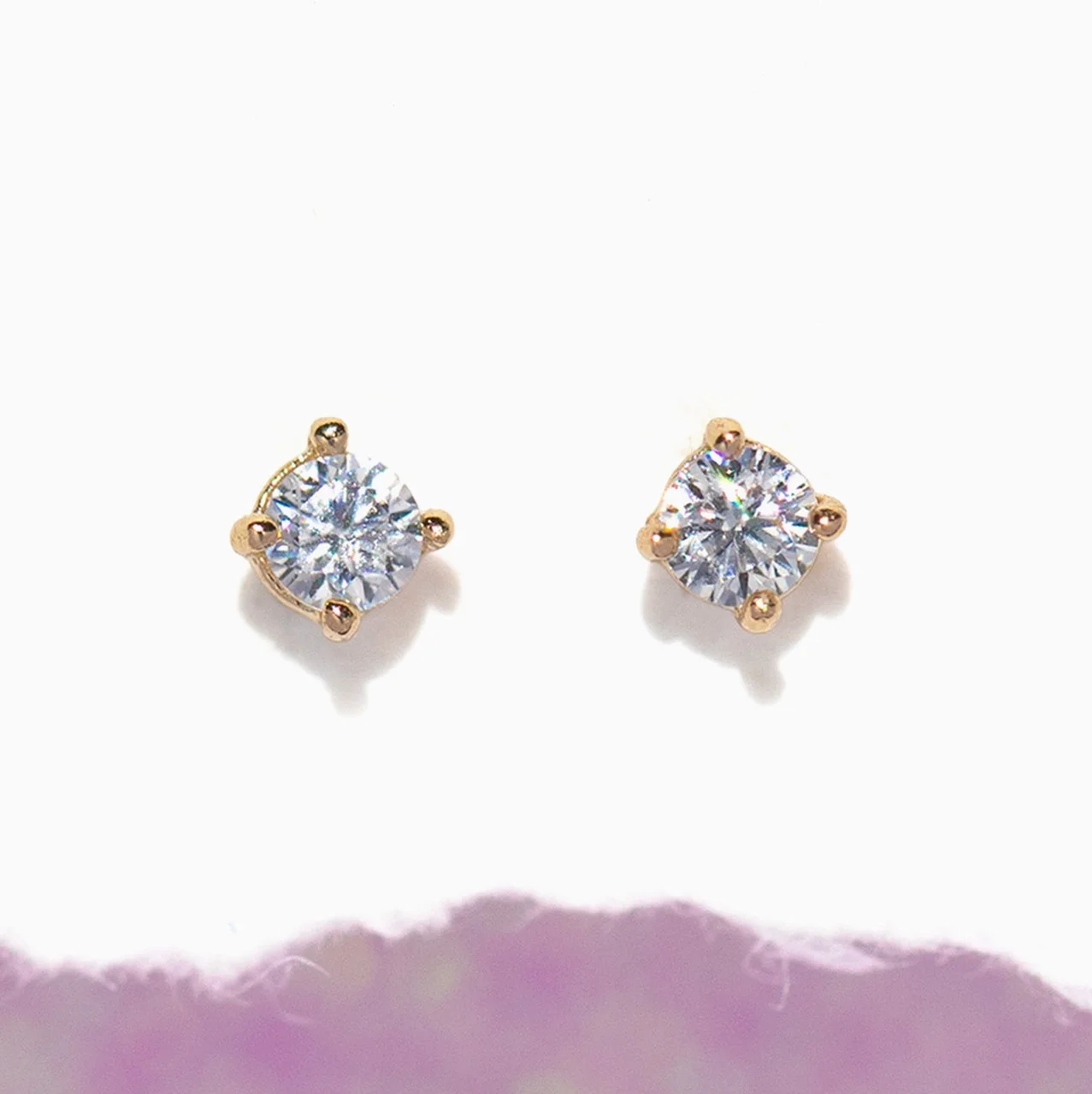 14k Solid Gold Perfect Teeny Stud Earrings