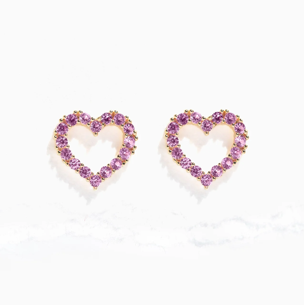 14l Solid Gold Endless Love Studs