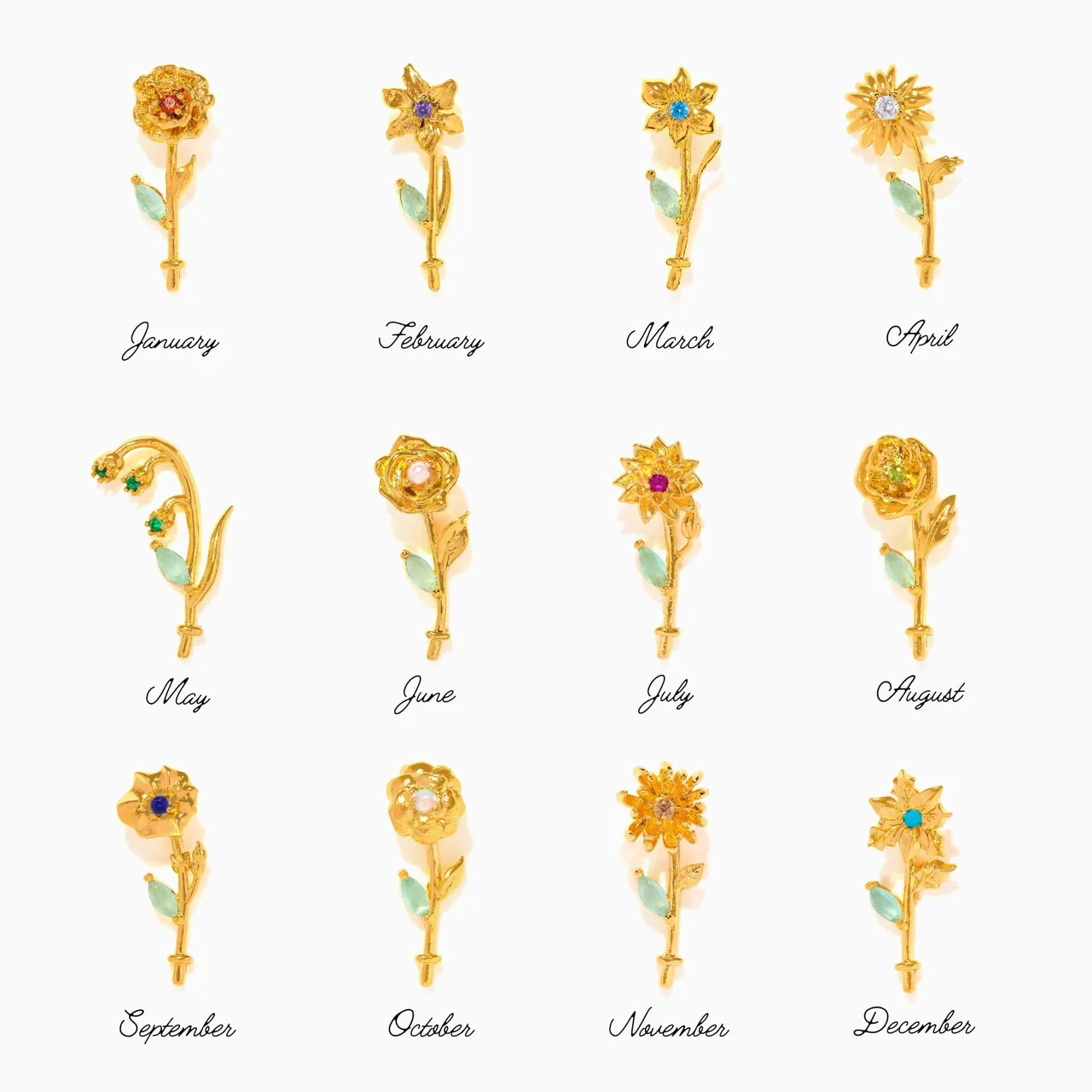 Birth Month Flower Necklace Bundle - Image 3
