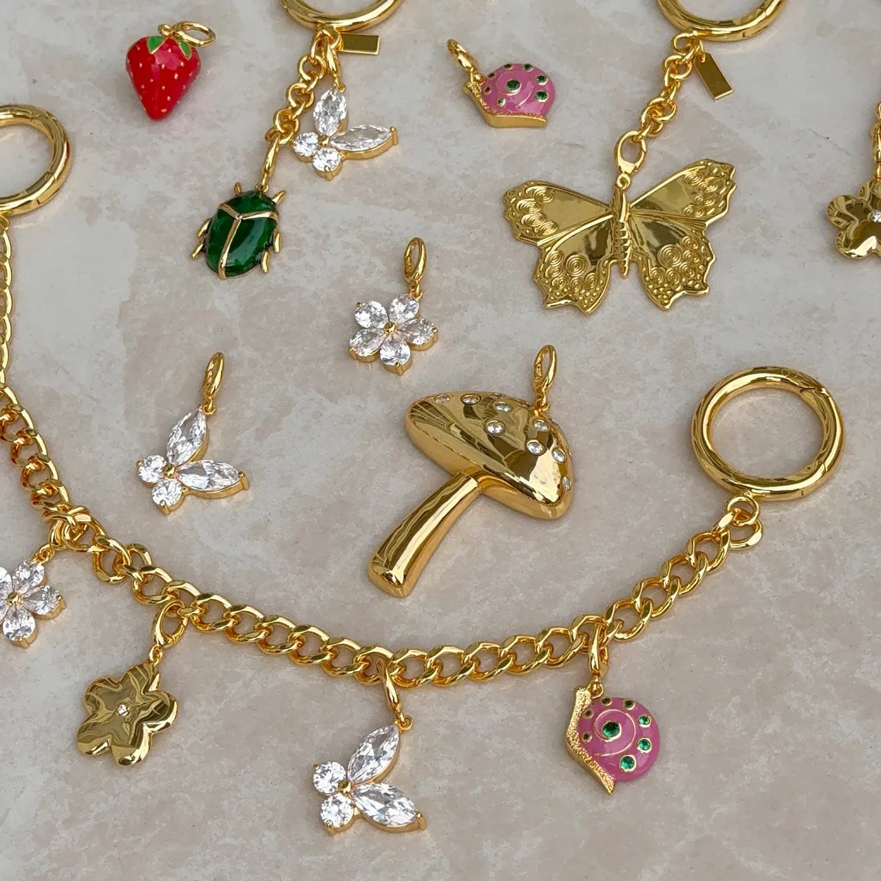 Crystal Flower Bag Charm - Image 10
