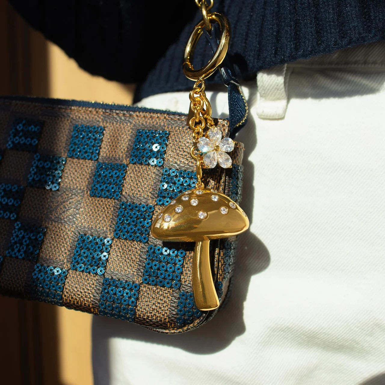 Crystal Flower Bag Charm - Image 2