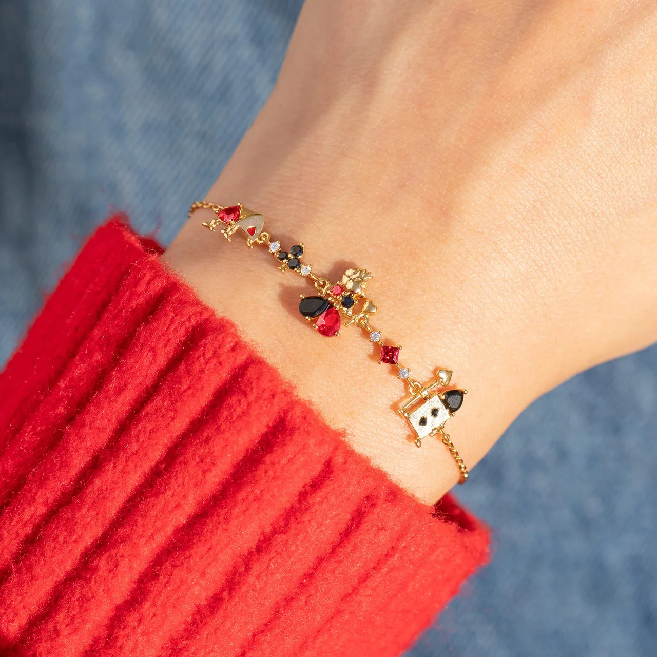 Disney Alice in Wonderland Queen of Hearts Bracelet - Image 2