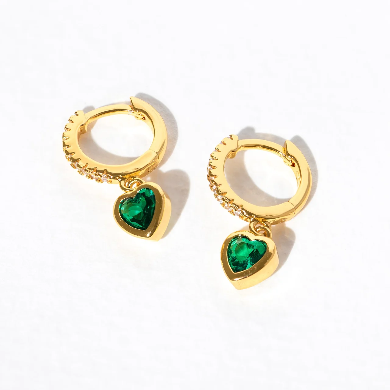 Green Goddess Dangle Hoops - Image 3