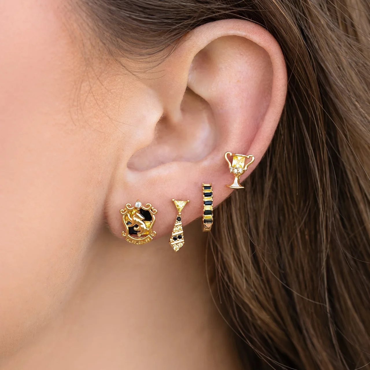 Harry Potter Hufflepuff House Earring Set - Image 2