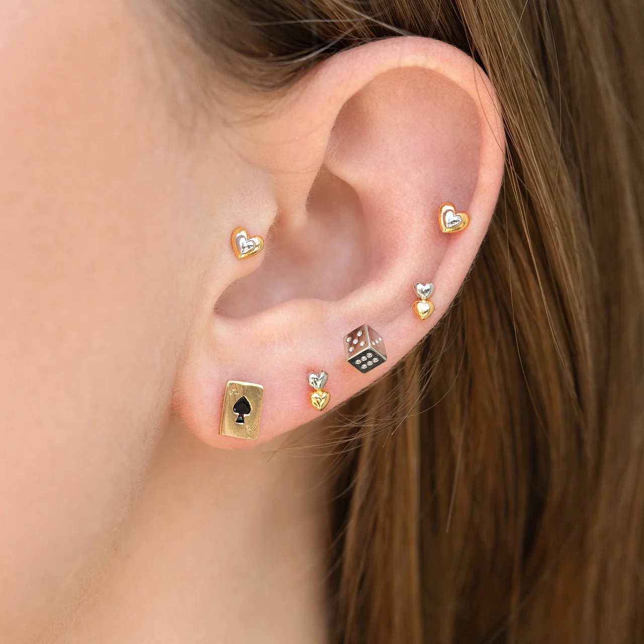 Heart To Heart Two Tone Studs - Image 2