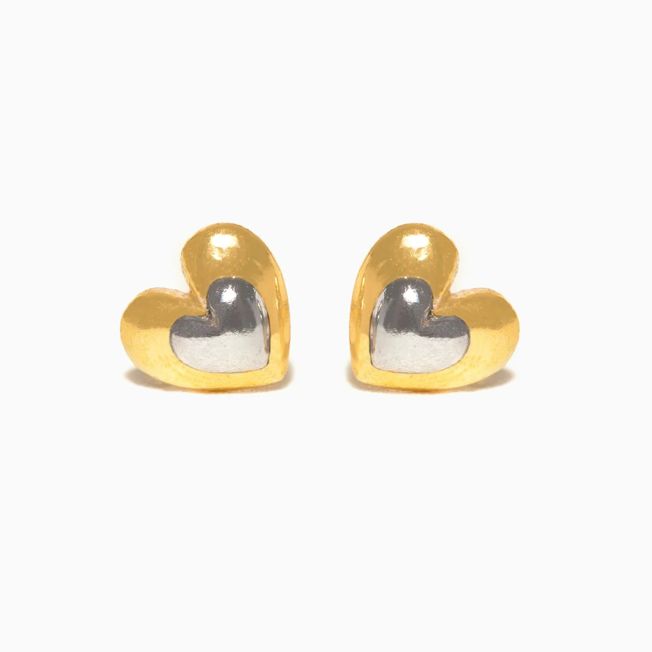 Heart To Heart Two Tone Studs - Image 3