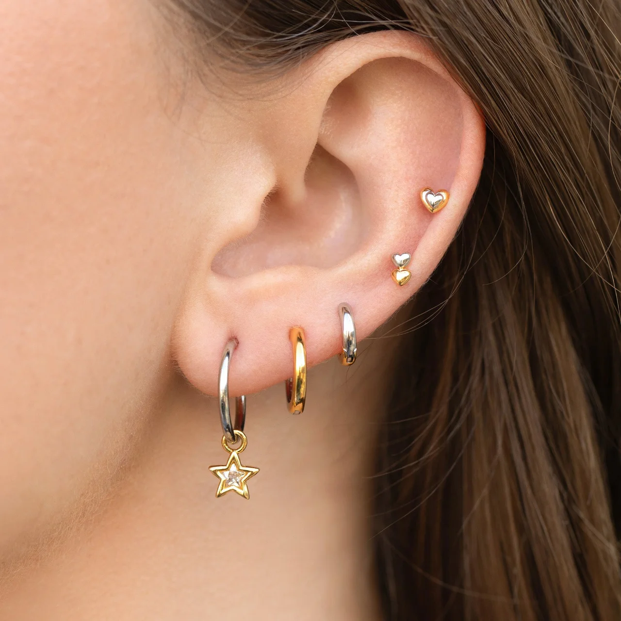 Heart To Heart Two Tone Studs - Image 4