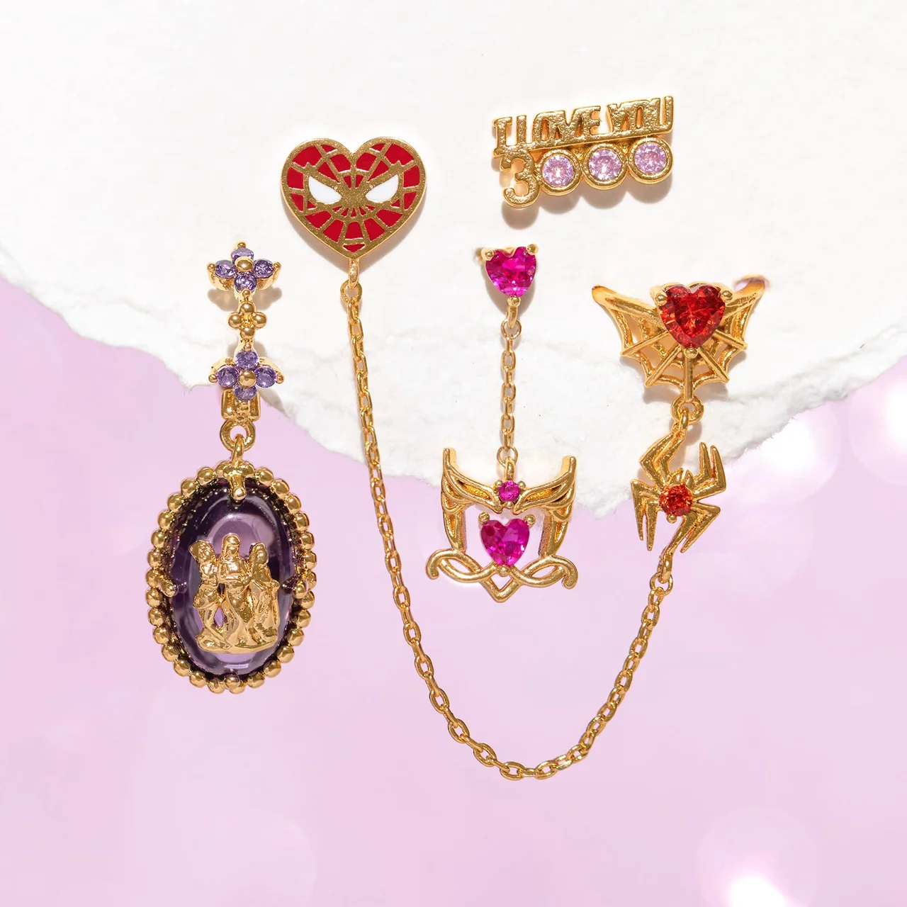 Marvel''s Spider-Man Web of Love Ear Cuff + Stud - Image 6