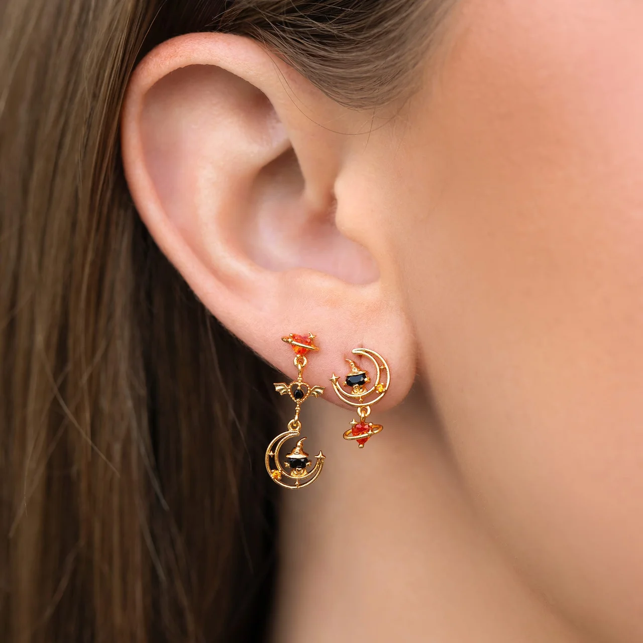 Midnight Meow Dangle Earrings - Image 2