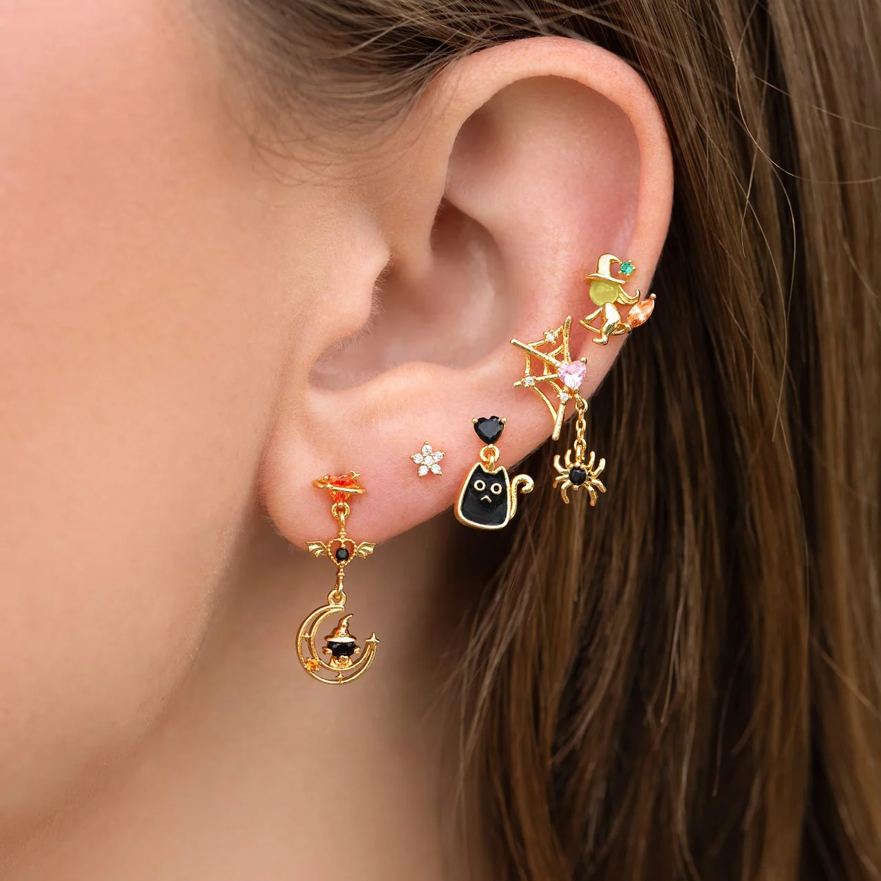 Midnight Meow Dangle Earrings - Image 7