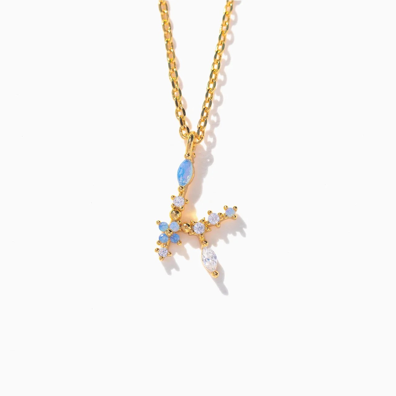 True Blossom Lowercase Initial Necklace - Image 10