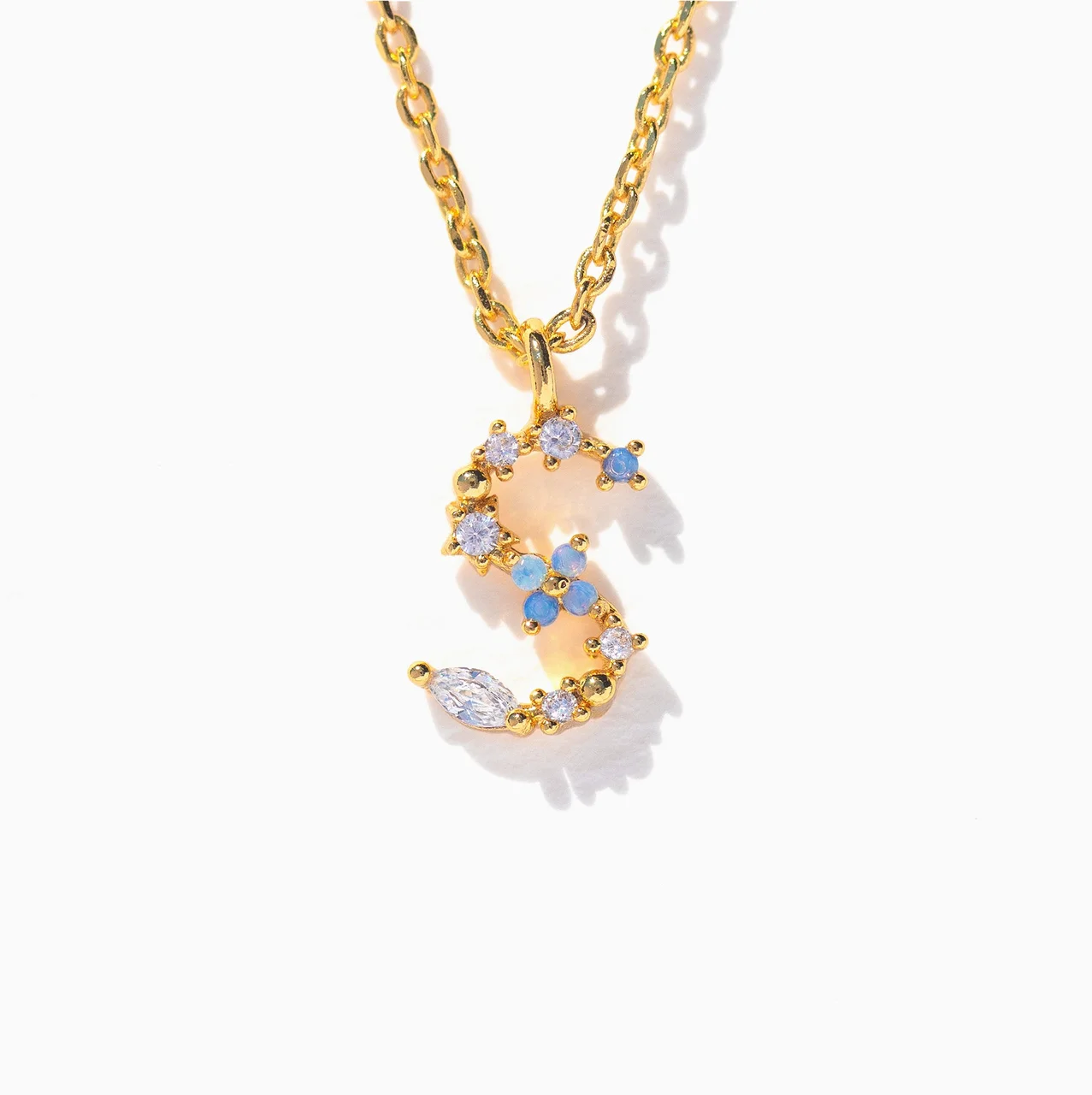 True Blossom Lowercase Initial Necklace - Image 12