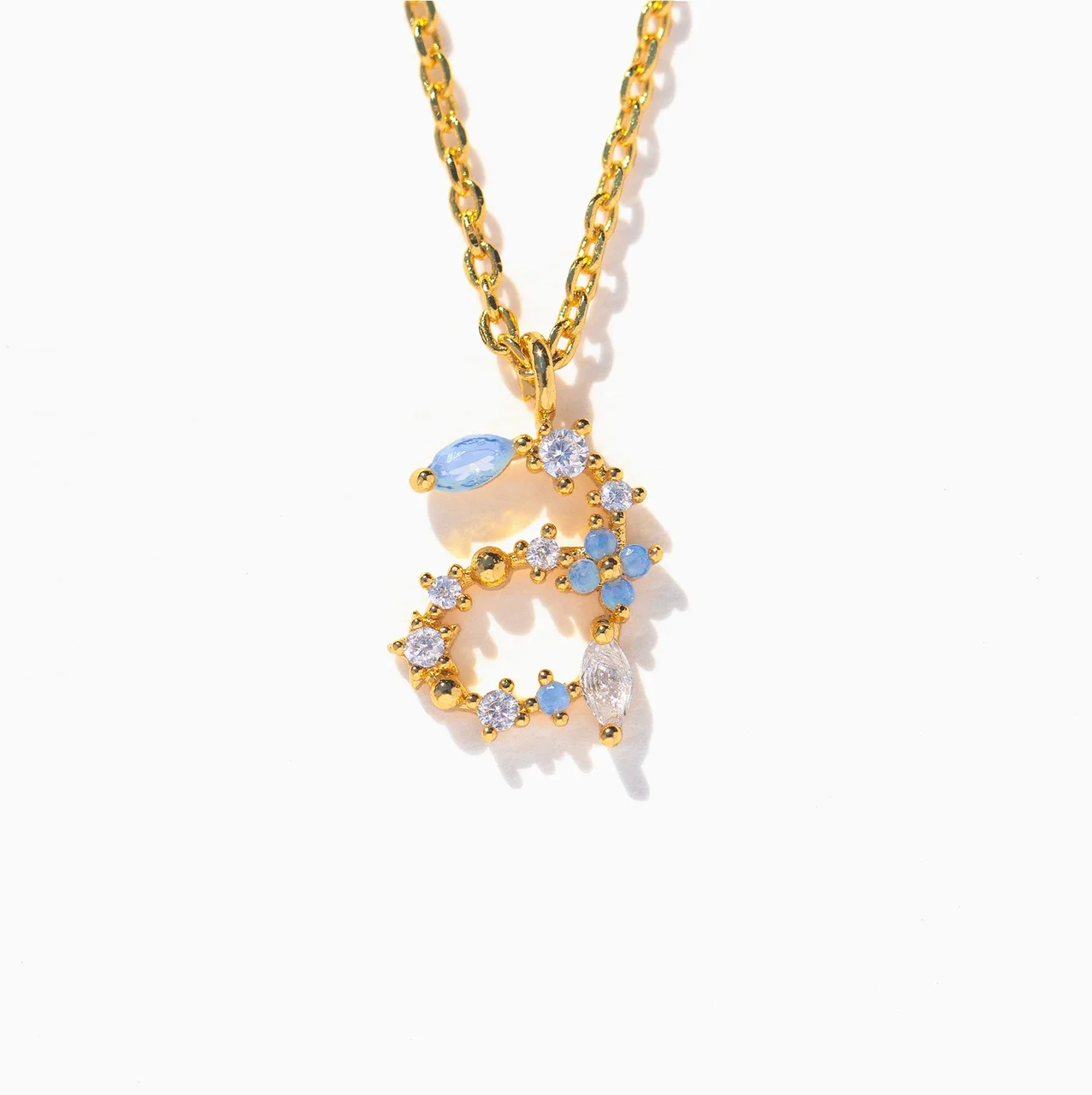 True Blossom Lowercase Initial Necklace - Image 3