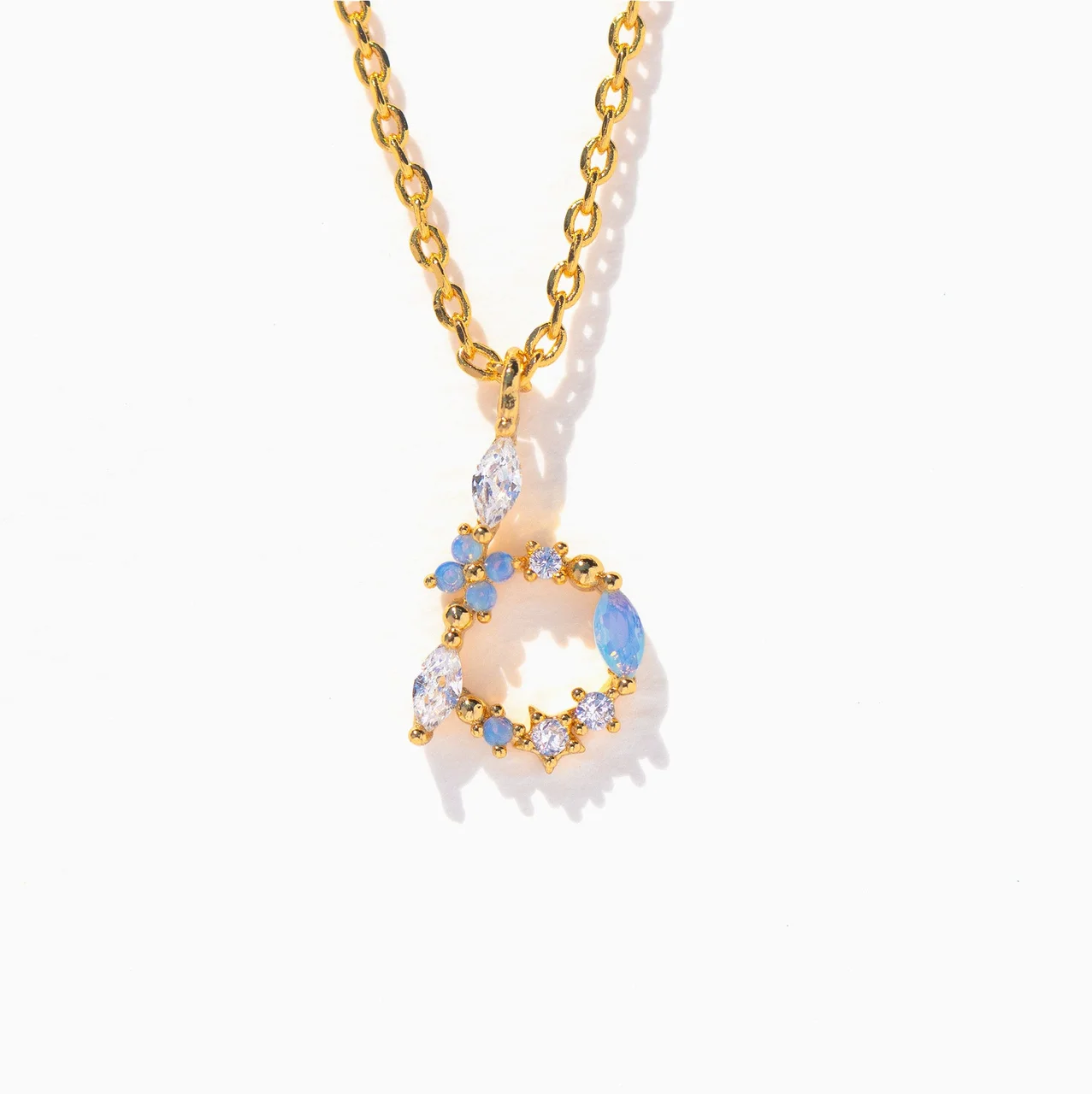 True Blossom Lowercase Initial Necklace - Image 4