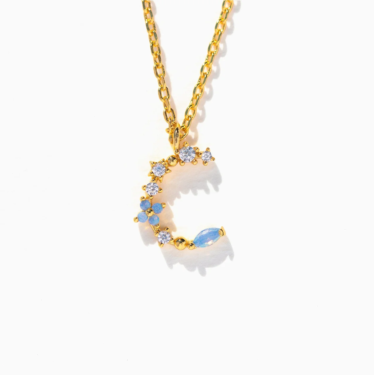 True Blossom Lowercase Initial Necklace - Image 5