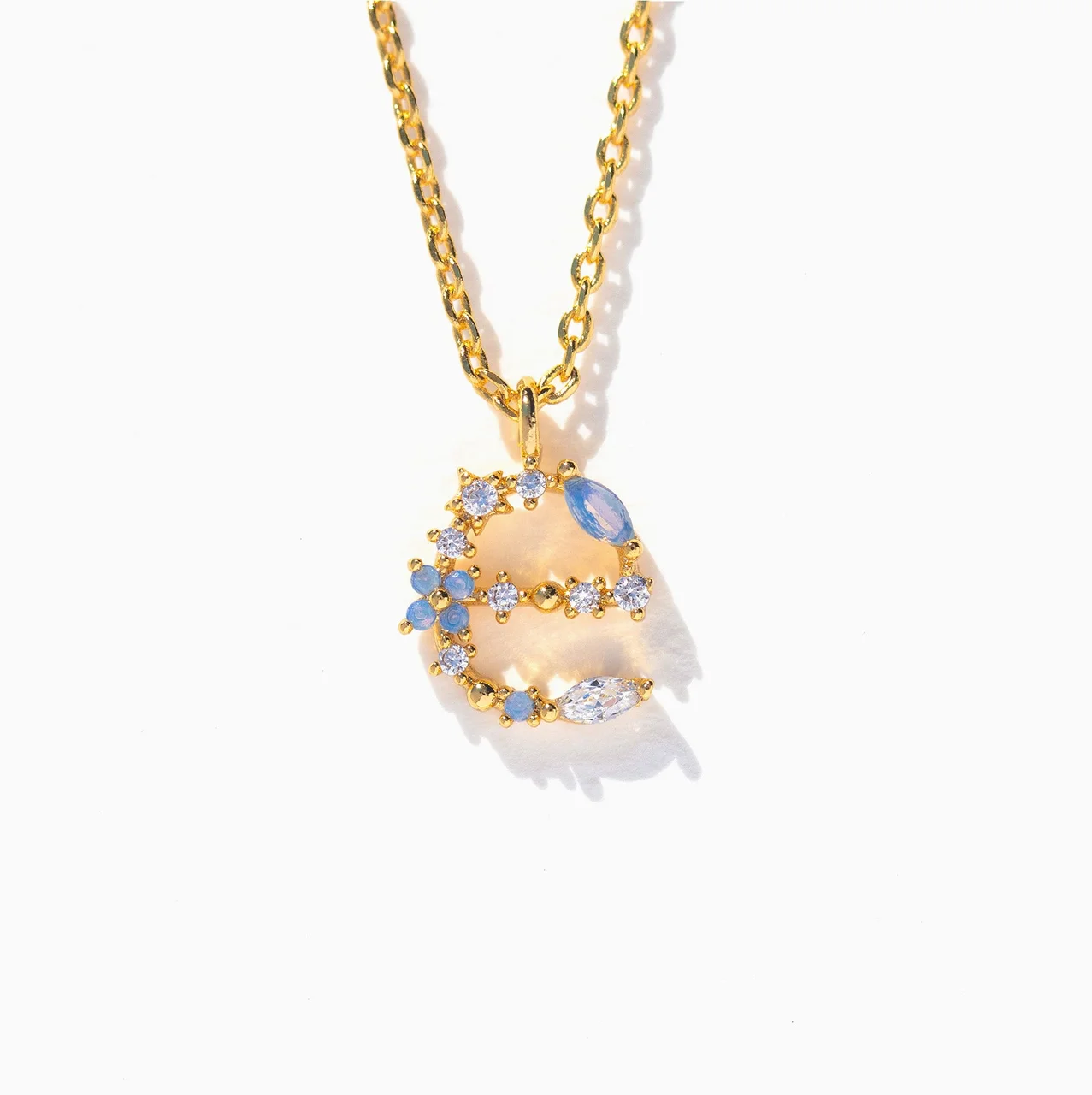 True Blossom Lowercase Initial Necklace - Image 6
