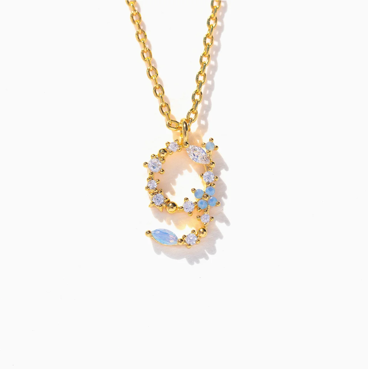 True Blossom Lowercase Initial Necklace - Image 8