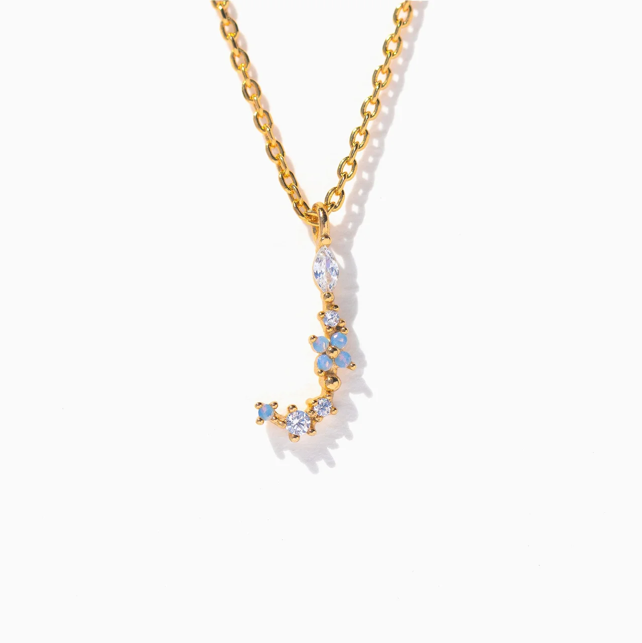 True Blossom Lowercase Initial Necklace - Image 9